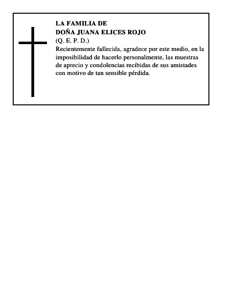 Doña Juana Elices Rojo