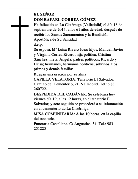Don Rafael Correa Gómez