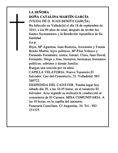 Doña Catalina Martín García