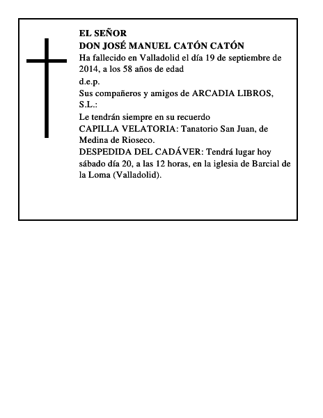 Don José Manuel Catón Catón