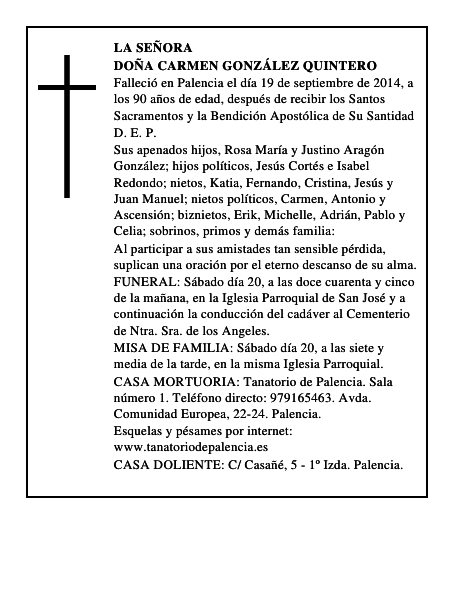Doña Carmen González Quintero