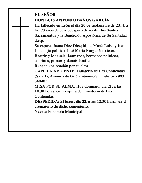 Don Luis Antonio Baños García