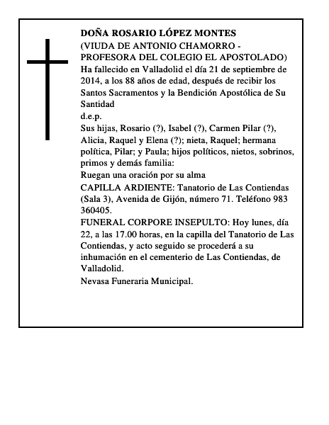 Doña Rosario López Montes