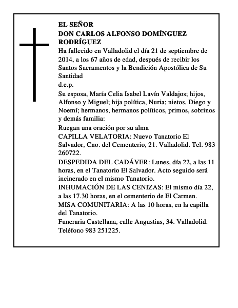 Don Carlos Alfonso Domínguez Rodríguez