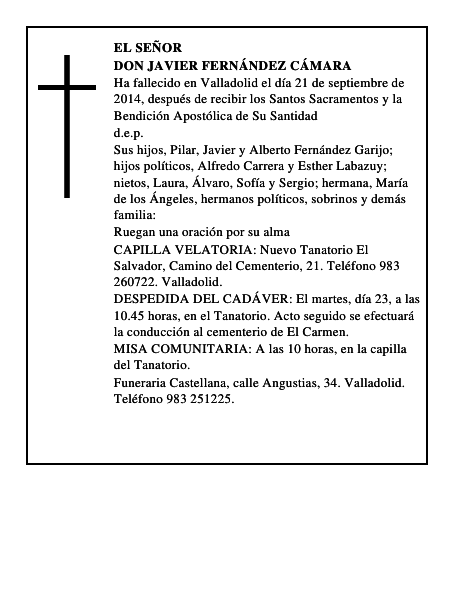 Don Javier Fernández Cámara