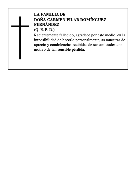 Doña Carmen Pilar Domínguez Fernández