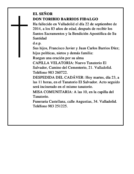 Don Toribio Barrios Fidalgo