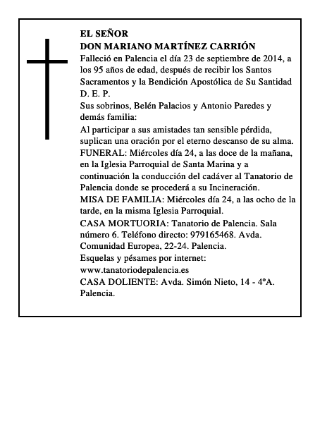 Don Mariano Martínez Carrión