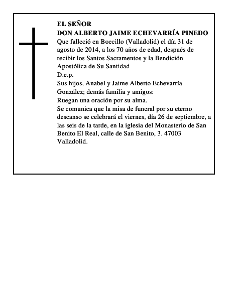 Don Alberto Jaime Echevarría Pinedo