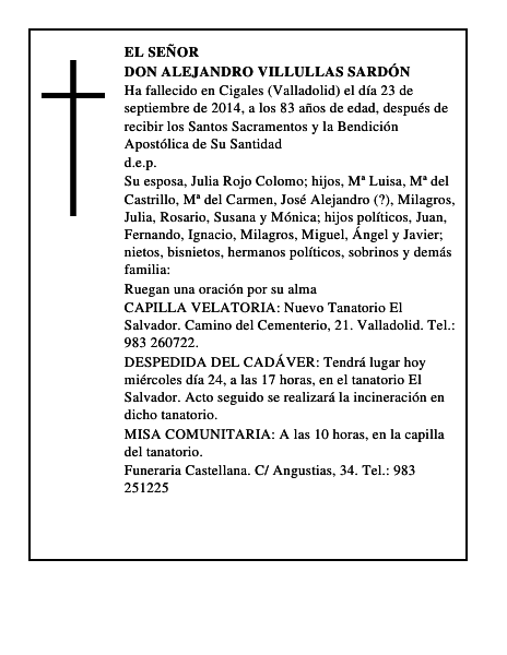 Don Alejandro Villullas Sardón