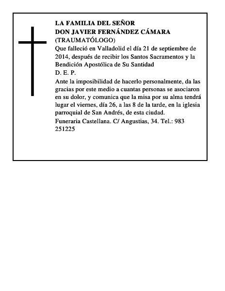 Don Javier Fernández Cámara