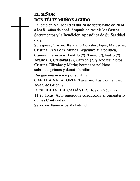 Don Félix Muñoz Agudo