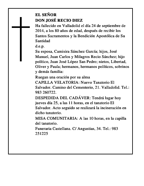 Don José Recio Diez