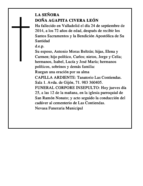 Doña Agapita Civera León