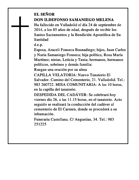 Don Ildefonso Samaniego Melena