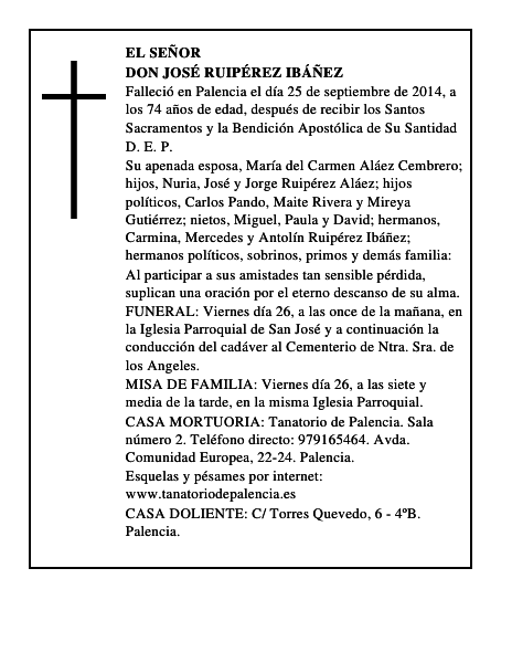 Don José Ruipérez Ibáñez