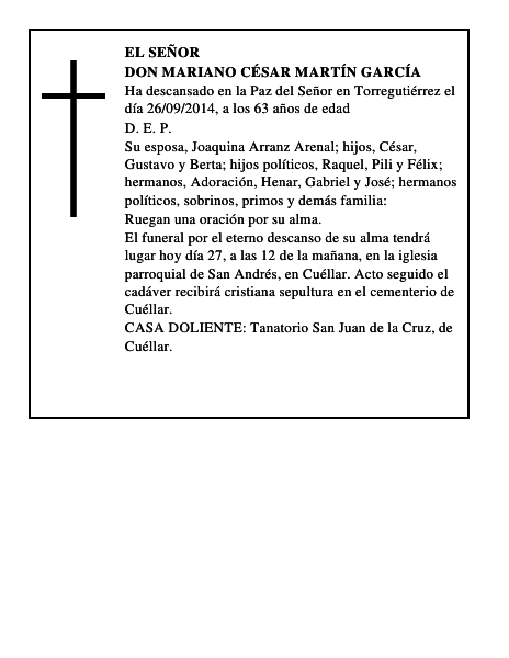 Don Mariano César Martín García