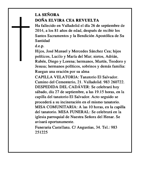 Doña Elvira Cea Revuelta