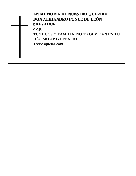 Don Alejandro Ponce de León Salvador