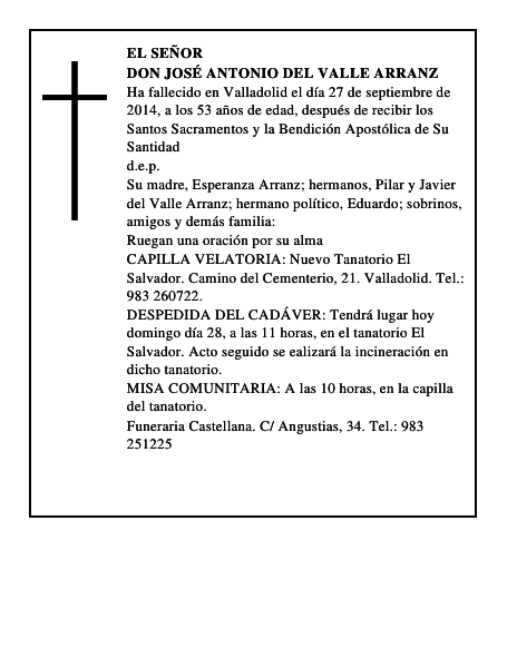 Don José Antonio del Valle Arranz