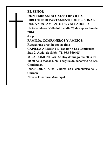 Don Fernando Calvo Revilla