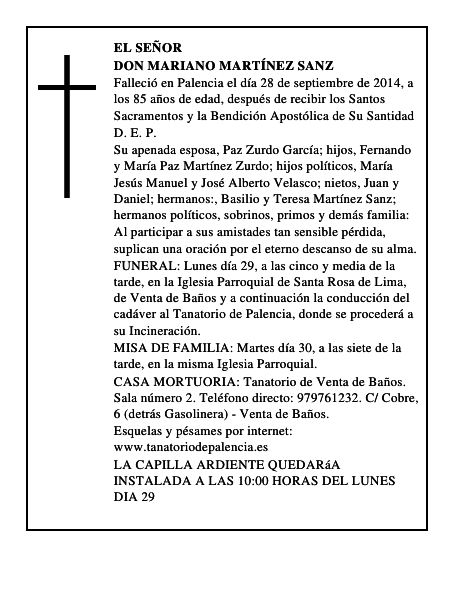 Don Mariano Martínez Sanz