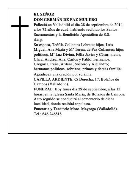 Don Germán de Paz Mulero