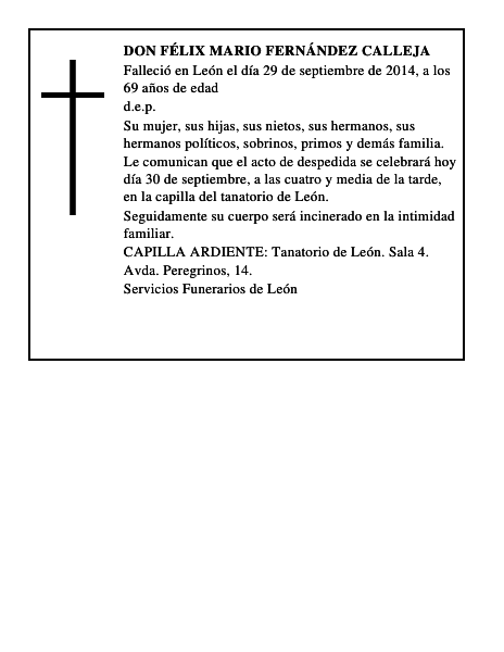 Don Félix Mario Fernández Calleja