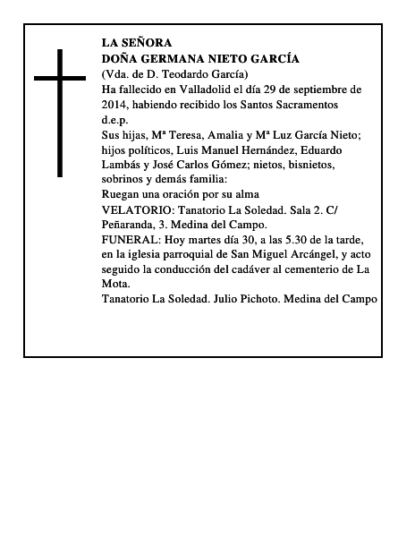 Doña Germana Nieto García