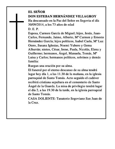 Don Esteban Hernández Villagroy