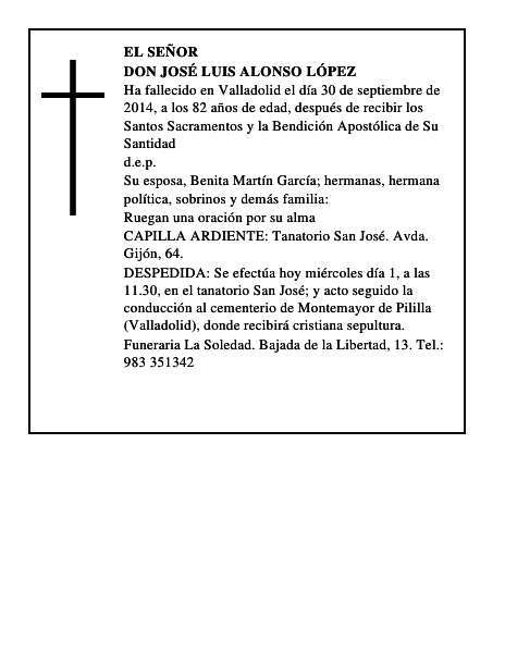 Don José Luis Alonso López