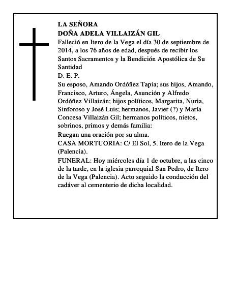 Doña Adela Villaizán Gil