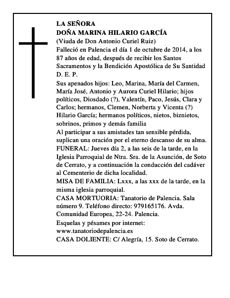 Doña Marina Hilario García