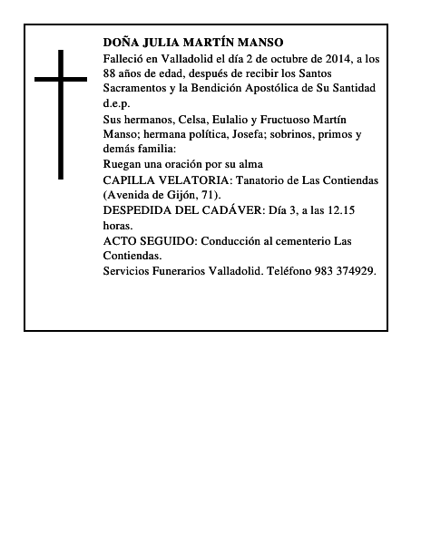 Doña Julia Martín Manso