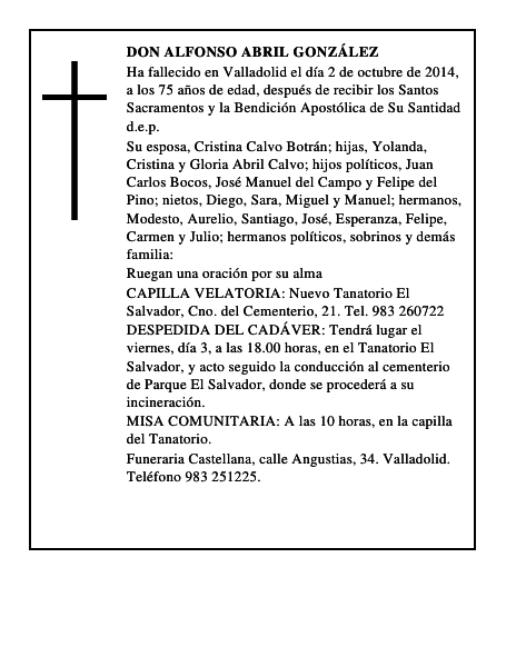 Don Alfonso Abril González