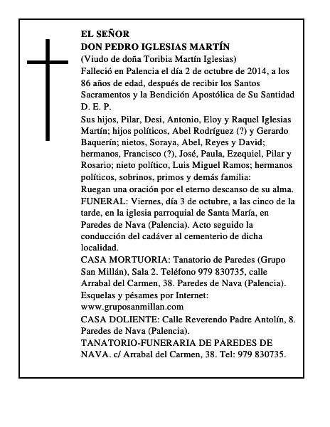 Don Pedro Iglesias Martín