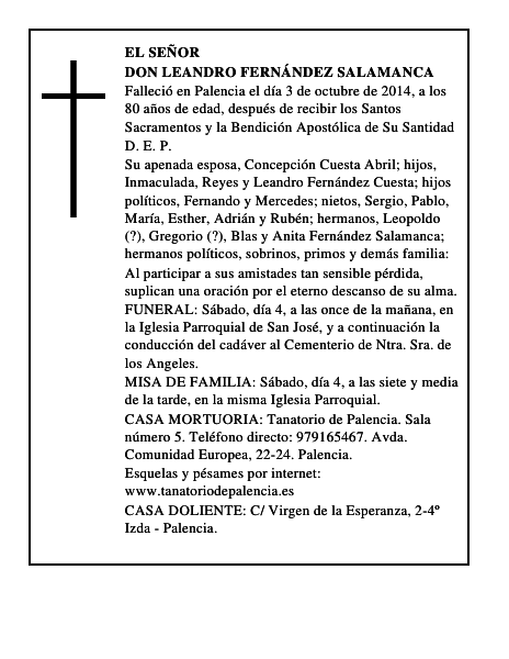 Don Leandro Fernández Salamanca