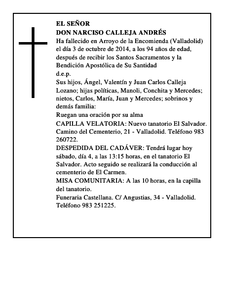 Don Narciso Calleja Andrés