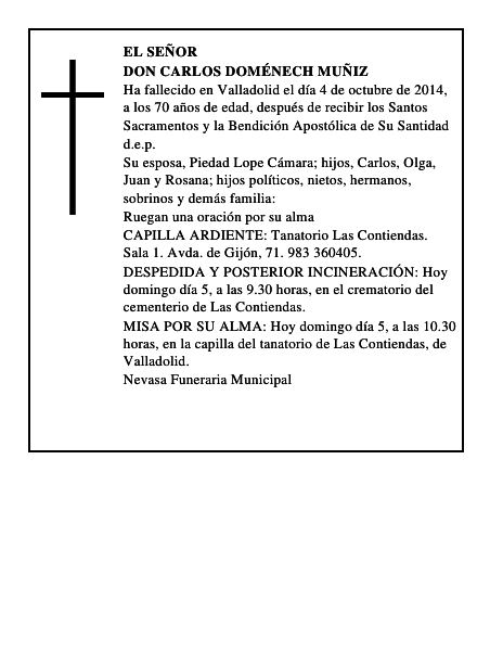 Don Carlos Doménech Muñiz