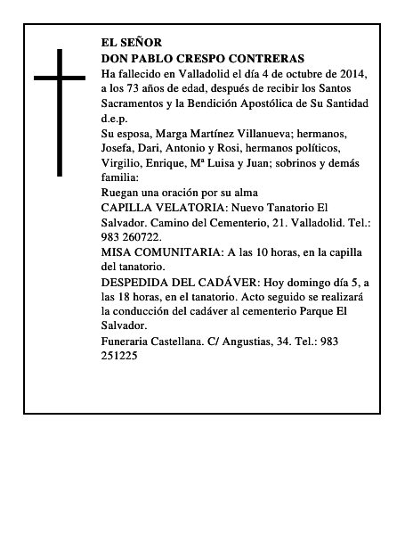 Don Pablo Crespo Contreras