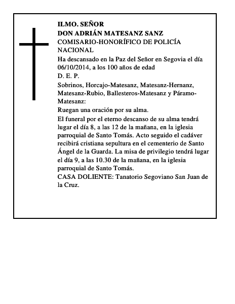 Don Adrián Matesanz Sanz