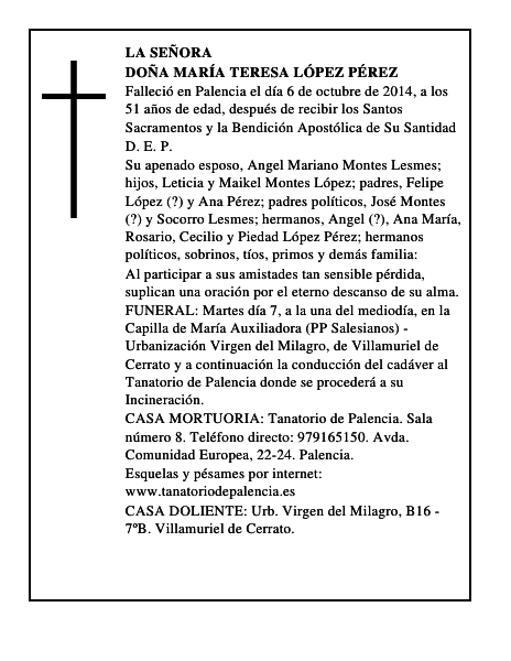 Doña María Teresa López Pérez