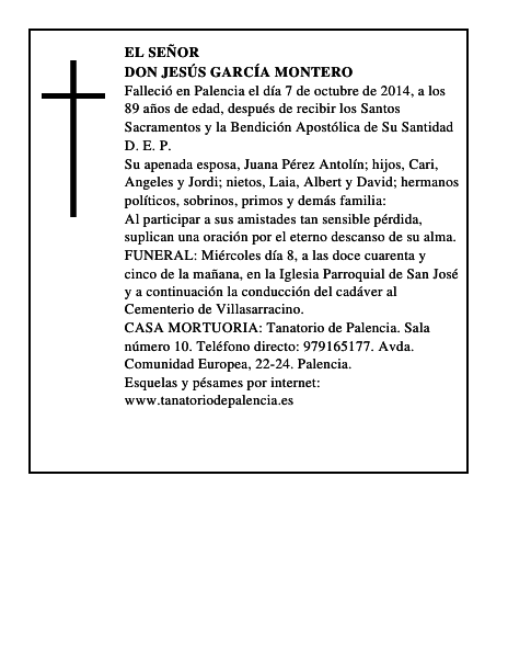 Don Jesús García Montero