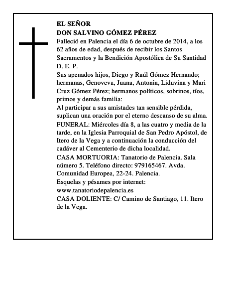 Don Salvino Gómez Pérez