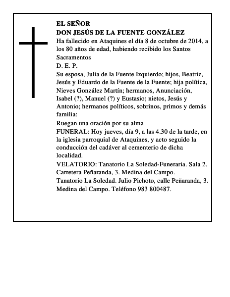 Don Jesús de la Fuente González