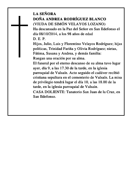 Doña Andrea Rodríguez Blanco