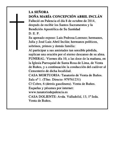 Doña María Concepción Abril Inclán