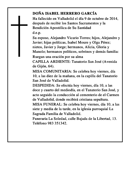 Doña Isabel Herrero García