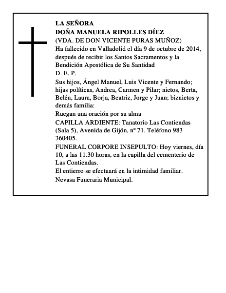 Doña Manuela Ripolles Díez