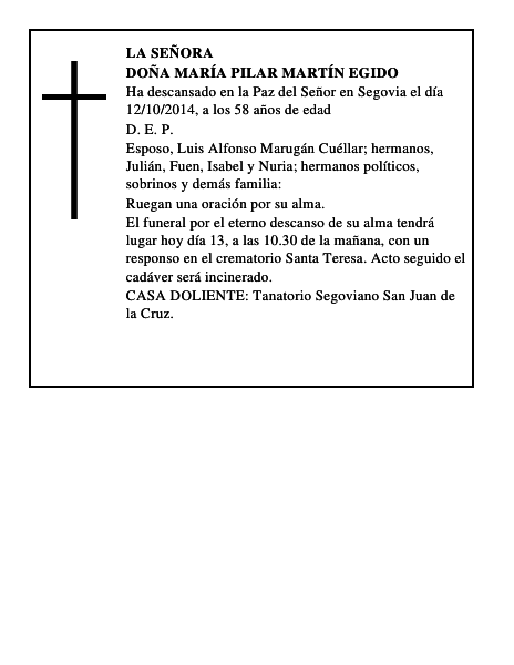 Doña María Pilar Martín Egido